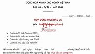 Hợp Đồng Thuê Giám Sát Công Trình